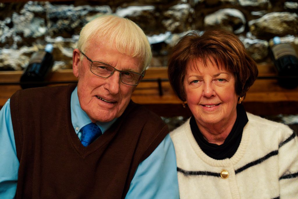 Grandparents at a family gathering